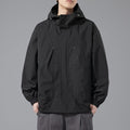 Men's Windproof Waterproof Hooded Jacket - Lightweight Outdoor Rain Shell