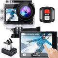 Icefox 4K 60FPS Action Camera - 20MP Waterproof Underwater Camera with EIS, Dual Batteries & Accessories