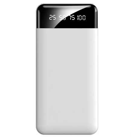 Ultra-Thin Portable Power Bank with Built-in Cables - 10000mAh Fast Charging Powerbank (White / Black / Red)