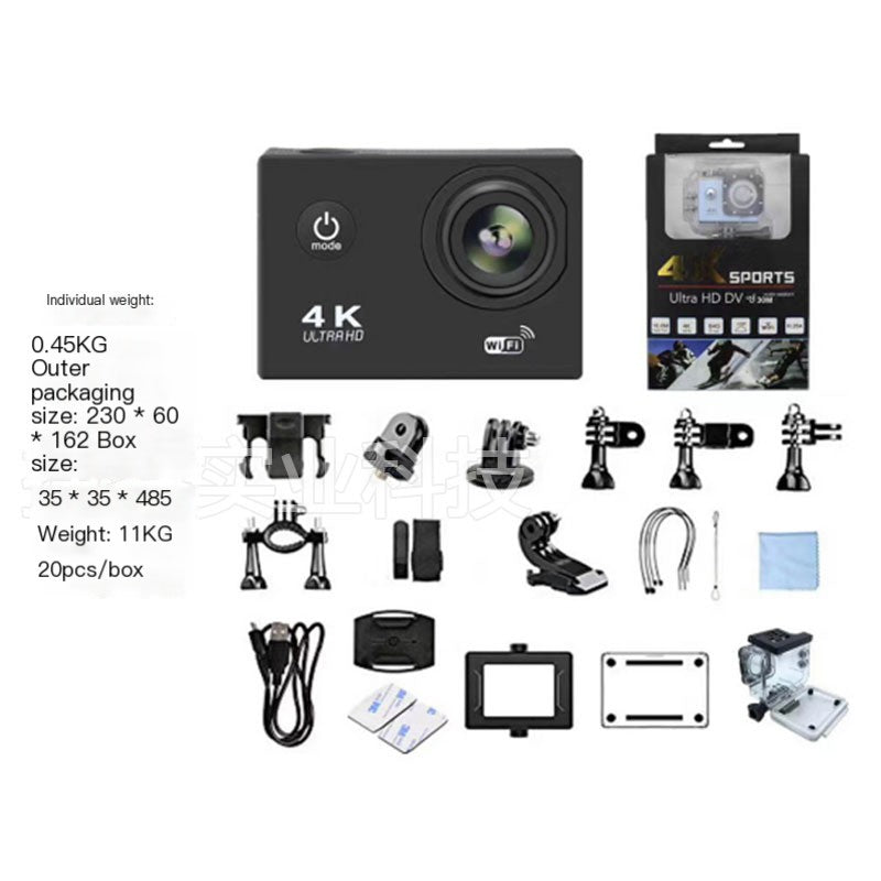 F71 4K Waterproof Action Camera - 60ft Dive Proof, WiFi, EIS Stabilization for Outdoor Sports & Diving