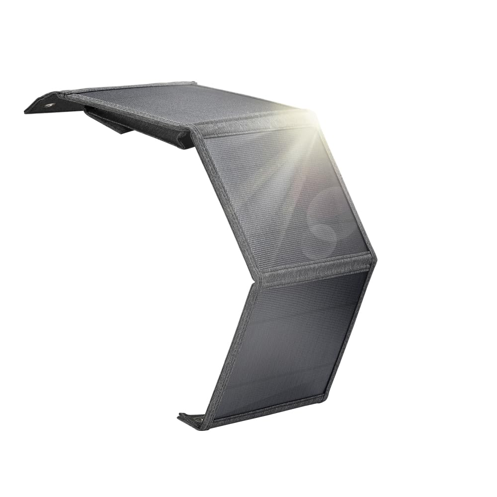 OXSUN 21W Foldable Solar Panel - Portable Waterproof Solar Charger with Dual USB Outputs for Phones, Power Banks & Outdoor Gear